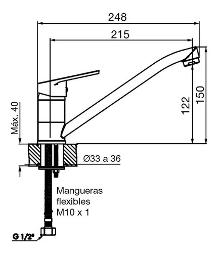 FV - MONOCOMANDO COCINA COMPACTA MESADA      